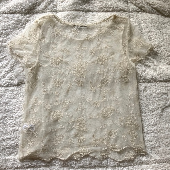 Nordstrom Hinge Sheer Lace Top - Picture 7 of 8